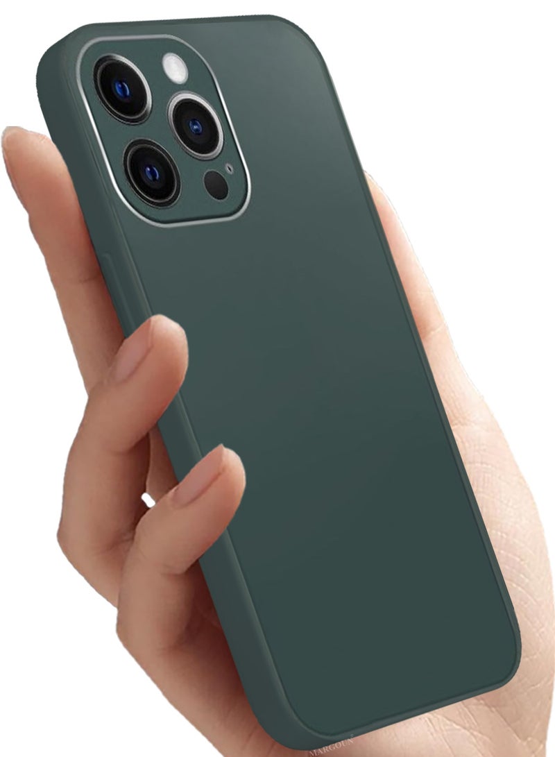 CATANES HiCool Glossy Hard TPU Case for iPhone 12 Pro - Full Coverage , Anti Finger Print , Anti Yellowing , Shockproof Slim Fit Design- Green - Image 4